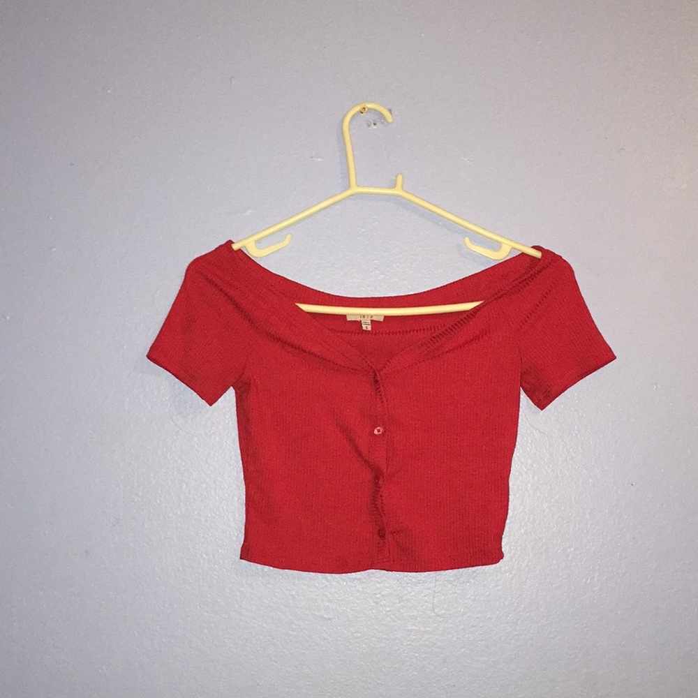 Cute red crop top